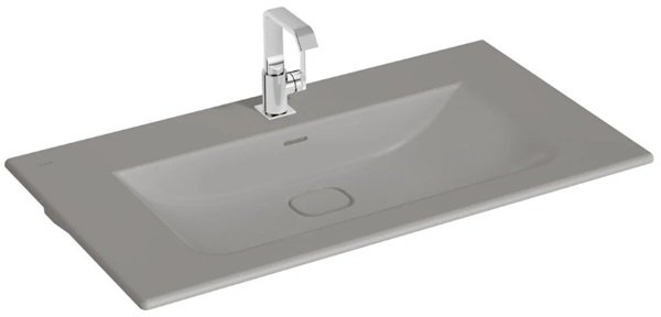 Vitra 7539B076-0001 Metropole Etajerli Lavabo 100 cm Mat Taş Gri.